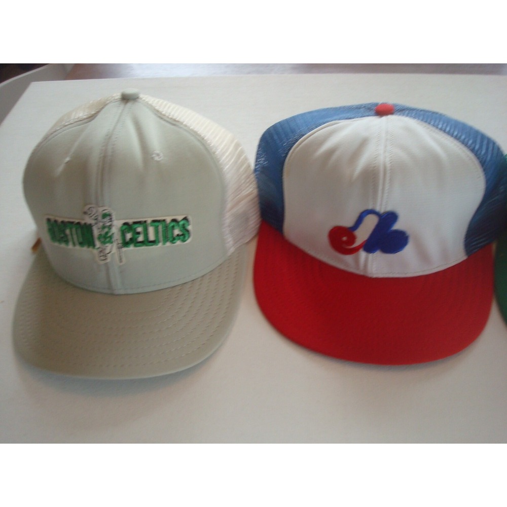 LOT 3PC TRUCKER CELTICS EXPOS 90S SNAPBACK GOLF HAT CAP VINTAGE EE3 - Picture 2 of 7